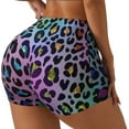 thumbnail image 2 of Kdxio Rainbow Animal Skin Print Workout Shorts for Women Seamless Soft Smooth Gym Yoga Scrunch Active Shorts, 2 of 9