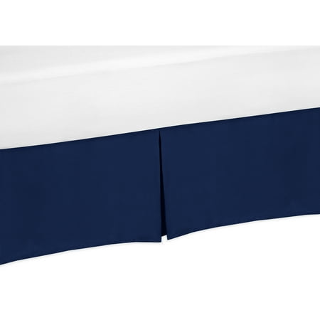 UPC: 0846480050209 | Solid Navy Blue Crib Bed Skirt