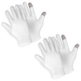 thumbnail image 1 of Guantes hidratantes Sibba Touch Screen de algodón blanco, 2 pares, 1 of 7
