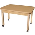 thumbnail image 2 of WOOD DESIGNS 24" x 48" Rectangle High Pressure Laminate Table with Hardwood Legs- 20", 2 of 2