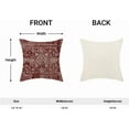 thumbnail image 5 of Boho Throw Pillow Covers 18x18 Inch Set of 2, Carpet Pattern Wine Red Decorative Throw Pillow Covers Christmas Burgandy Red Linen Outdoor Cushion Cover for Sofa Couch Farmhouse Room Bed Decor, 5 of 7