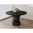 thumbnail image 2 of 48" Round Black Willow Wood Veneer Dining Table, 2 of 4