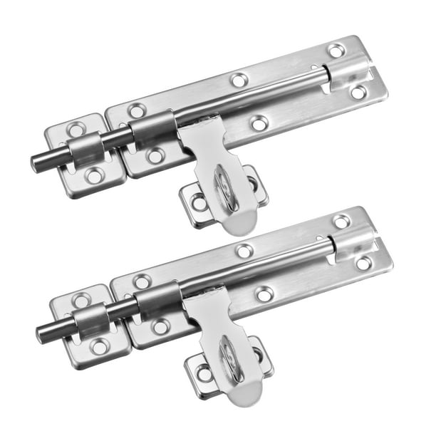 Sliding Bolt Gate Latch, 8" Stainless Steel Door Hasp with Padlock Hole