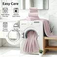 thumbnail image 5 of Covina Home 8 Piece Purple Taro Bath Towel Set Microfiber Bathroom Towel Set Ultra Soft Plush Oversized Towels Adult Luxury Bath Sheet, 5 of 9