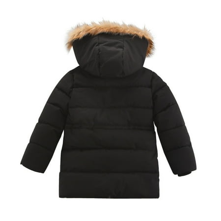 

Kids Clothing Winter Child Kids Solid Color Hoodie Zipper Coats Keep Warm Jacket Clothes