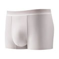 thumbnail image 3 of Briefs Men Ice Silk Underwear Breathable Soft Wicking Shorts Lightweight Stretch Fit Mens Boxer Shorts Grey M, 3 of 5