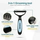 thumbnail image 2 of Pet Grooming Tool Dematting Comb For Dogs& Cats 2 Sided Undercoat Rake For Easy Mats &tangles Removing Blue, 2 of 5