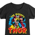 thumbnail image 3 of Marvel Thor - The Mighty - Toddler and Youth Girls Fitted Short Sleeve Graphic T-Shirt, 3 of 5