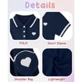 thumbnail image 6 of Lanbubble Toddler Girls School Uniform Dress with Bag Short Sleeve Casual Polo Tennis Dress 3-7 Years, 6 of 8