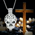 thumbnail image 4 of Skull Cremation Jewelry for Ashes Urn Necklace for Ashes for Pet Human Ashes Urn Pendant for Men Women Memorial Ash Keepsake, 4 of 7