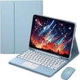 thumbnail image 1 of Funda con teclado táctil para iPad de 6.ª y 5.ª generación (modelo 2018 2017, 9,7 pulgadas), iPad Air 2 / Air 1 (9,7 pulgadas), con ratón - Teclado Bluetooth táctil magnéticamente desmontable, 1 of 8
