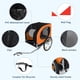 thumbnail image 4 of Remolque para Mascotas 2 en 1 – Remolque para Bicicleta y Jogger, Ruedas 20"-29", Impermeable y Resistente a UV, Arnés de Seguridad de 5 Puntos, Amortiguación, Interior Espacioso de 36", Plegable, 4 of 8