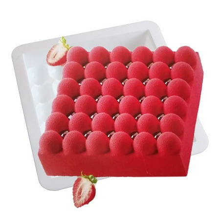 

Yesbay 36 Cavities Baking Mold Flexible DIY Hemispherical Compartment Safe Handmade Dessert Silicone Mold Restaurant Supplies