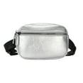 thumbnail image 2 of workcargo Women's Silver Fanny Pack - Free Size Adjustable Strap PU Leather Waist Bag, Stylish for Daily Outings, Shopping & Hiking, 2 of 3