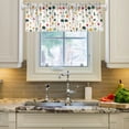 thumbnail image 2 of Yayeee Kitchen Valance Rod Pocket 54" x 18" Living Room Window Curtain, Beige Vegetables Pattern, 2 of 6