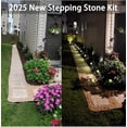 thumbnail image 2 of Stake Down Stepping Stones - Square Garden Stepping Stones with Ground Nails, Durable Resin Pavers for Outdoor Pathways, Lawn & Yard Decor, Easy Installation(Square-Beige*1pc), 2 of 9