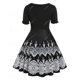 thumbnail image 2 of Talla grande Bowknot Tribal Print Flare Vestido Rosegal vestidos vintage tallas grandes, 2 of 5