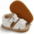 thumbnail image 3 of Infant Baby Girls Sandals Soft Sole T-Strap Toddler Flats First Walkers Summer Shoes, 3 of 7