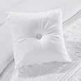 thumbnail image 6 of Chezmoi Collection 7-Piece Graceful White Floral Chenille Pom Pom Embroidery Comforter Set, King, 6 of 8