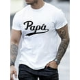 thumbnail image 1 of Especial del Día del Padre: Camiseta informal de verano para hombre con un diseño de estampado único: mezcla de poliéster transpirable, cuello redondo y manga corta., 1 of 6