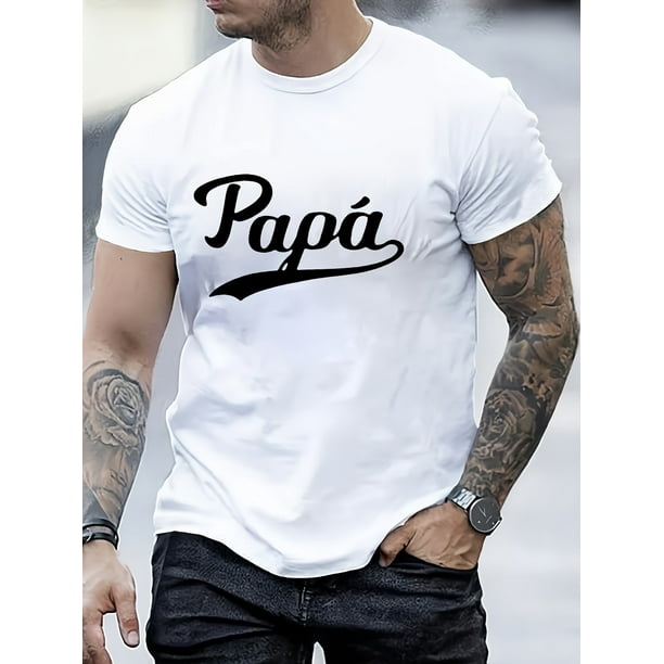 Father's Day Special: Men's Summer Casual T-Shirt with Unique Print Design - Breathable Polyester Blend, Round Neck, Short Sleeve