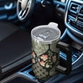 thumbnail image 6 of OBREWU Pioneer Flower Tumbler with Handle and Lid,40oz Pioneer Flower Double Wall Vacuum Insulated Tumbler,Pioneer Flower Cups Gift for Women and Men, 6 of 7
