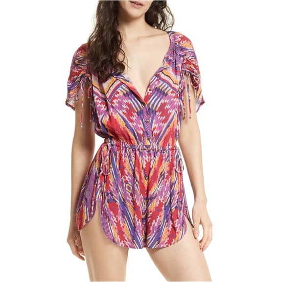 Free People Womens Dream All Night Printed Romper Jumpsuit