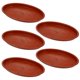 thumbnail image 3 of 5 bandejas de plástico para macetas, bases ovaladas, color rojo, 3 of 7