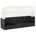 thumbnail image 2 of vidaXL Garden Sofa with Canopy Black Poly Rattan, 2 of 5