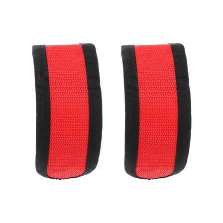 Beaupretty 1 Pair Firmly Fixed Red Nylon Bike Footrest Straps for Cycling
