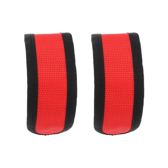 Beaupretty 1 Pair Firmly Fixed Red Nylon Bike Footrest Straps for Cycling