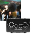 thumbnail image 2 of Karaoke Sound Mixer Portable Sound Mixer Professional Audio System Karaoke Dual Mic Inputs Audio Sound Mixer Black (EU), 2 of 5