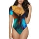 thumbnail image 1 of Fotbe Vibrant Rainbow Butterfly A Body de Mujer con Cuello Redondo y Mangas Cortas, Sin Mangas Ajustado, Suave, Cómodo y Básico-Medium, 1 of 7