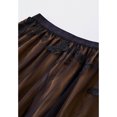 thumbnail image 2 of CHICWISH Women's Tan 3D Butterfly Double-Layered Mesh Midi Skirt, 2 of 7