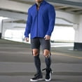 thumbnail image 4 of KIHOUT Men's Spring Coat Solid Color Zipper Long Sleeve Turn-down Collar Jacket Casual Cardigan with Pocket,Size S-3XL, 4 of 6