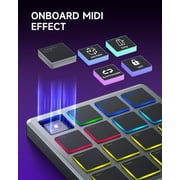 Donner MIDI Controller Pad Beat Maker Machine, Portable Drum Machine with 16 Beat Pad, Mini USB MIDI Controller with 40 Courses, STARRYPAD MINI