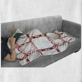 thumbnail image 6 of Ethnic Soft Flannel Fleece Blanket, Modern and Nostalgic Square Shaped Mixed Tiles Middle Age Effects Design Artwork Print, Cozy Plush for Indoor and Outdoor Use, 60" x 80", Maroon, by Ambesonne, 6 of 6
