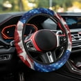 thumbnail image 4 of Yuyamidu American Flag Steering Wheel Cover Anti-Slip Car Steering Wheel Covers Winter Warm Steering Wheel Protector Flannel Auto Accessories for Car Sedan, 4 of 7
