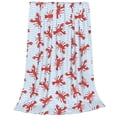 thumbnail image 2 of Vsdgher Cartoon Lobsters 1 Ultra-Soft Micro flannel Blanket Throw Blankets for Couch Sofa, Bed (4 sizes)-60"x50", 2 of 7