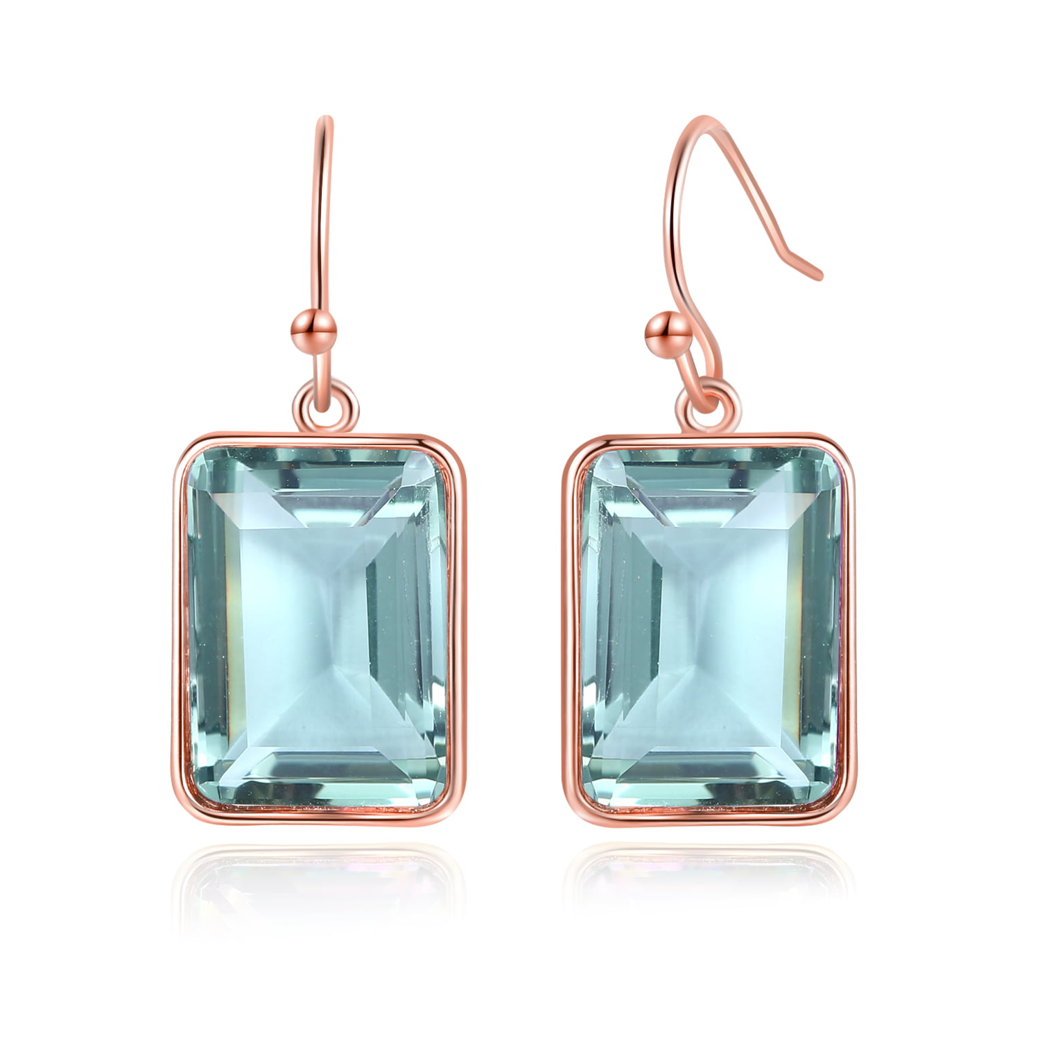 Gemstone drop earrings crystal quartz drop amethyst drop earrings, rose quartz gemstone dangle earrings gemstone bead earrings