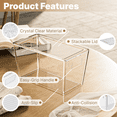 thumbnail image 2 of Danoni 2 Gallon Clear Storage Bins with Lids 4 Pack, Storage Containers for Cabinet and Pantry, 2 of 8