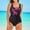 Hot Pink, variant on Baqcunre Plus Size Swimsuit for Women, Women's High Waisted Wrap Monokini Swimwear, Color Block Print Criss Back Swimsuits Athletic Swimwear, Swim Suits for Women 2024, One Piece Swimsuit Women Grey L