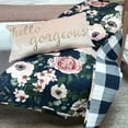 thumbnail image 3 of Levtex Home - Fiori - Throw - Floral - Charcoal, Coral, Pink, Green, Cream - Quilt (50x60in.) and Sham 50x60in. - Cotton/Cotton, 3 of 4