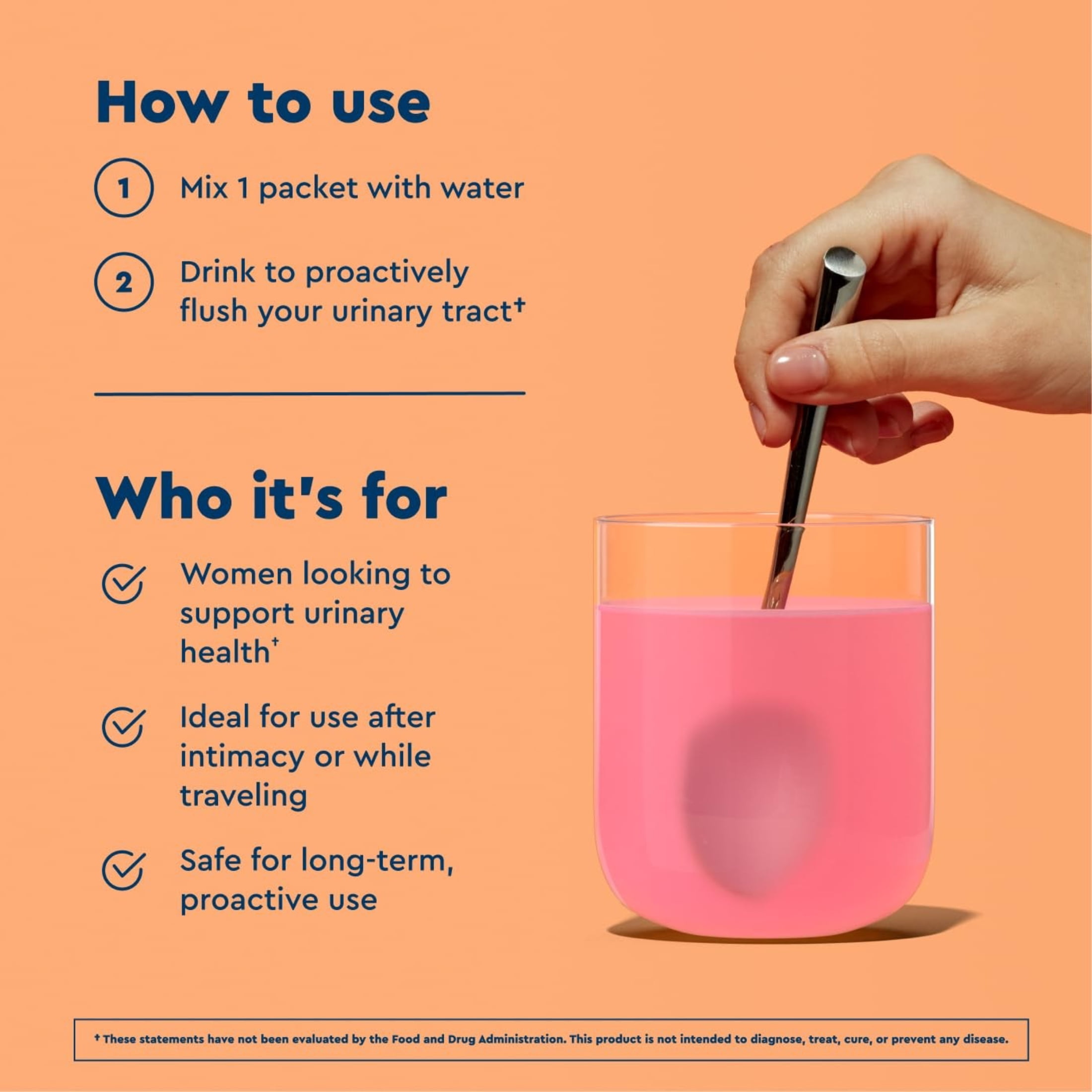 Uqora Flush - Urinary Tract* with D-Mannose, Vitamin C, Vitamin B6, Potassium, Magnesium & Calcium - Gluten-Free & Vegan - Pink Lemonade Flavor - 10 Packets (1 Pack)