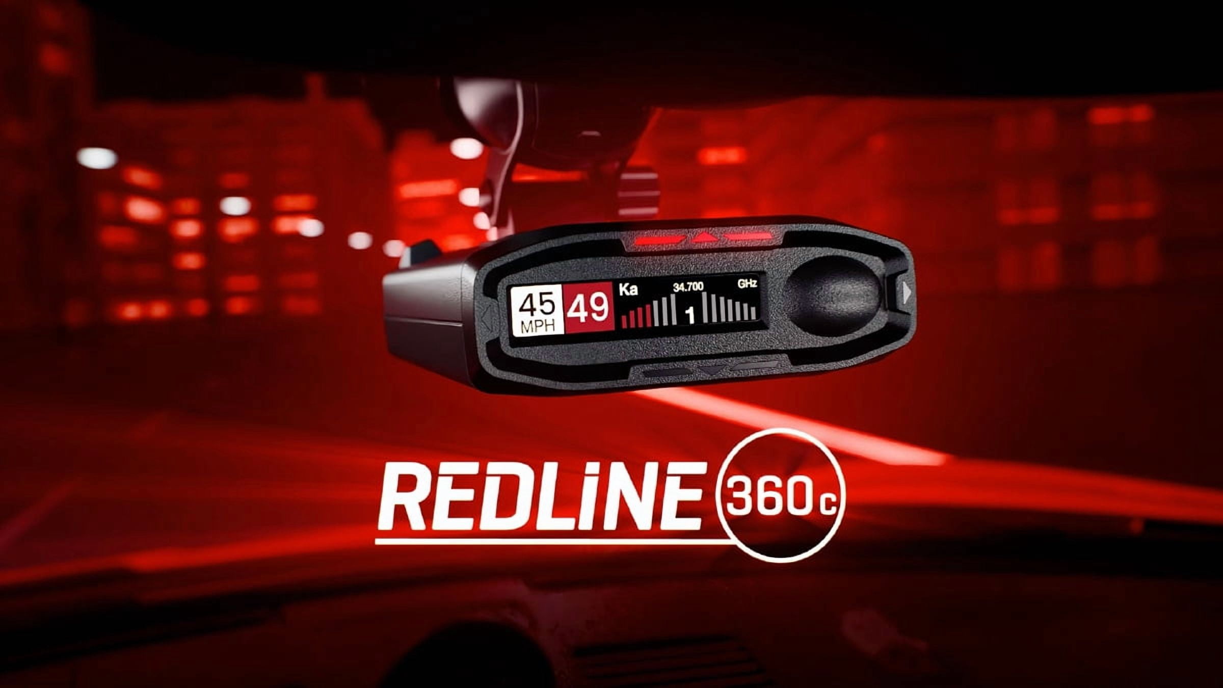 Escort Redline 360c Laser Radar Detector – Extreme Range, AI Assisted Filtering, 360°  Directional Awareness,  Rapid Response Times, Wi-Fi, GPS Based