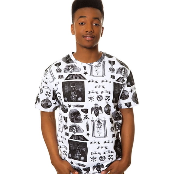 Crooks & Castles Mens The Shriners Graphic T-Shirt, White, Small