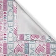thumbnail image 5 of Ambesonne Romantic Grommet Curtain, Love You Calligraphy, 50" x 72", Pale Pink Teal, 5 of 6