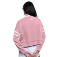 thumbnail image 3 of Women's-Starter  Pink Atlanta Braves Power Play Cropped Pullover Sweatshirt, 3 of 3