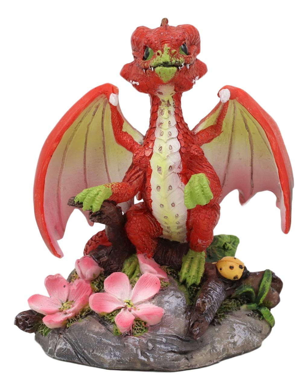 FAIRY STATUE FIGURINE HIGH END POLY RESIN HAND PAINTED BERRIES 