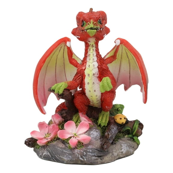 Ebros Colorful Fairy Garden Fruits And Berries Green Red Apple Dragon Statue
